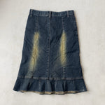 FADED DENIM SKIRT - SMALL