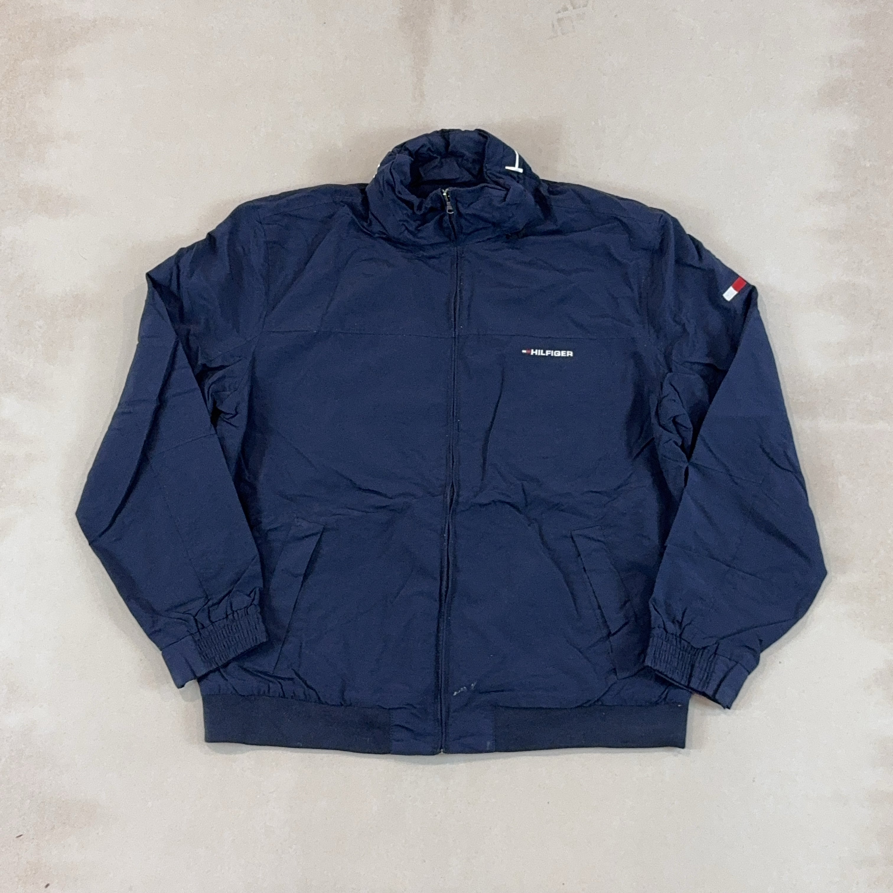 TOMMY HILFIGER NAVY JACKET - X LARGE