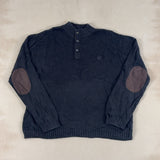 CHAPS BLACK KNIT - 2X LARGE