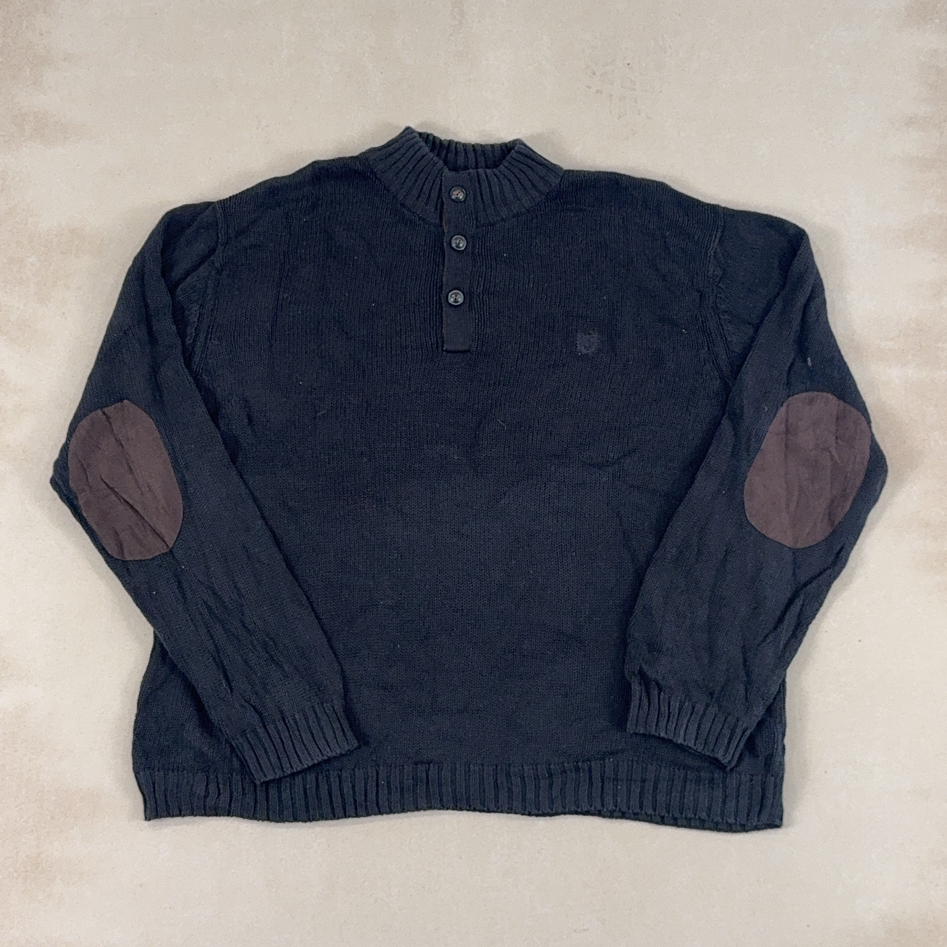 CHAPS BLACK KNIT - 2X LARGE