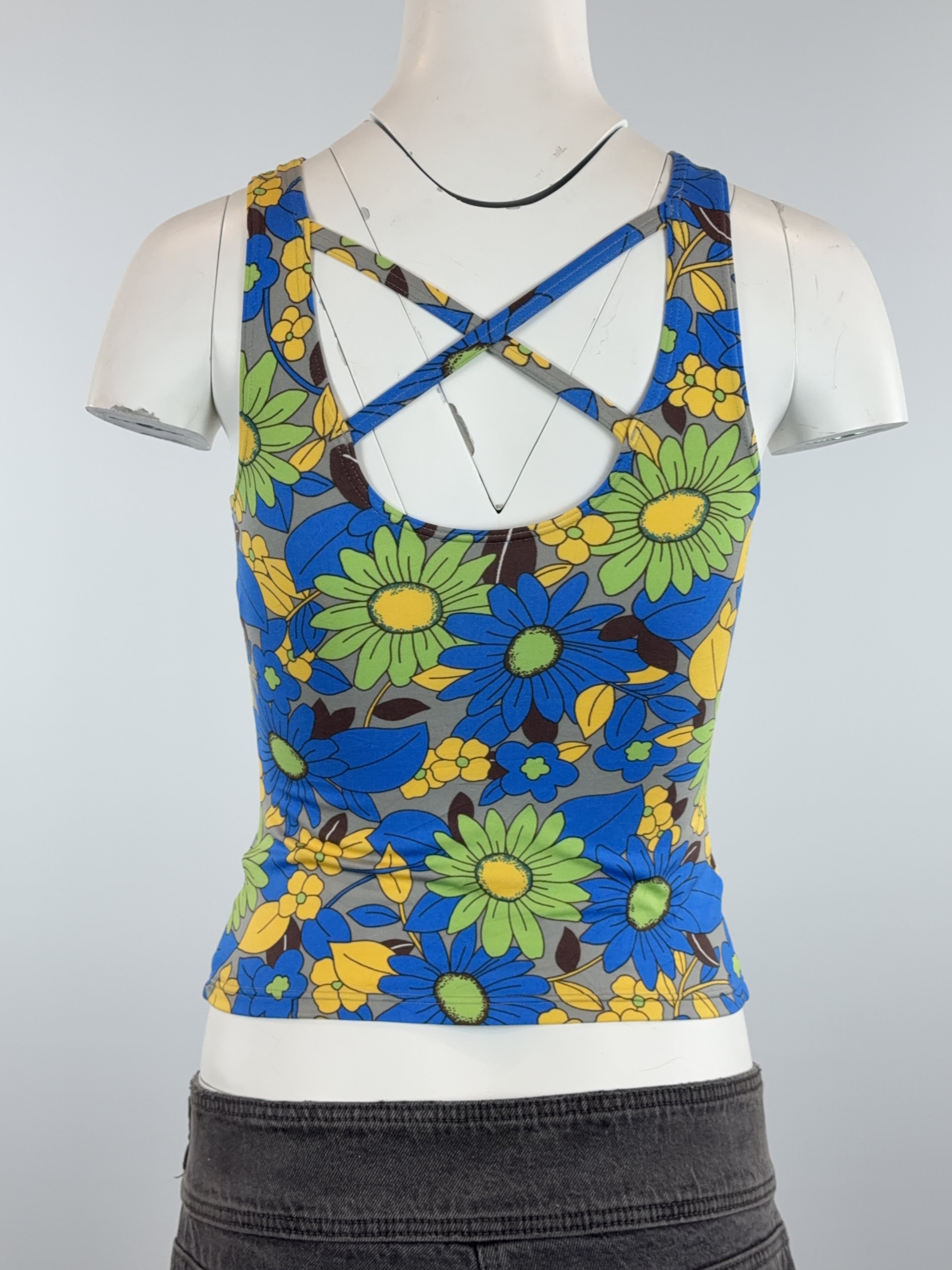 VINTAGE FLORAL TANKINI - X SMALL