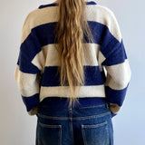 Autumn Cardigan - Navy/Cream