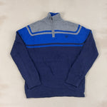 CHAPS NAVY QUARTER ZIP - MEDIUM