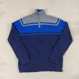 CHAPS NAVY QUARTER ZIP - MEDIUM
