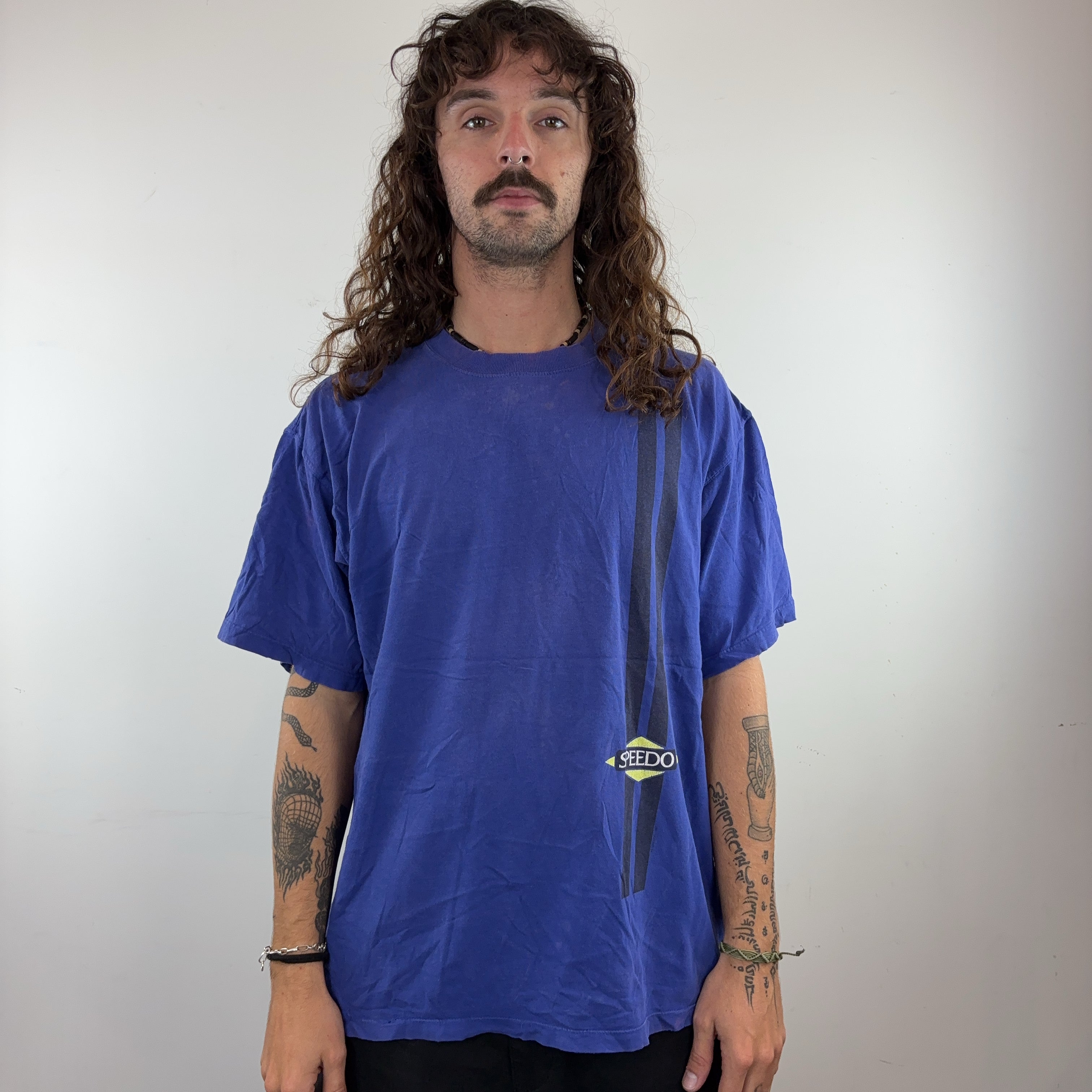 BLUE SPEEDO TEE - LARGE