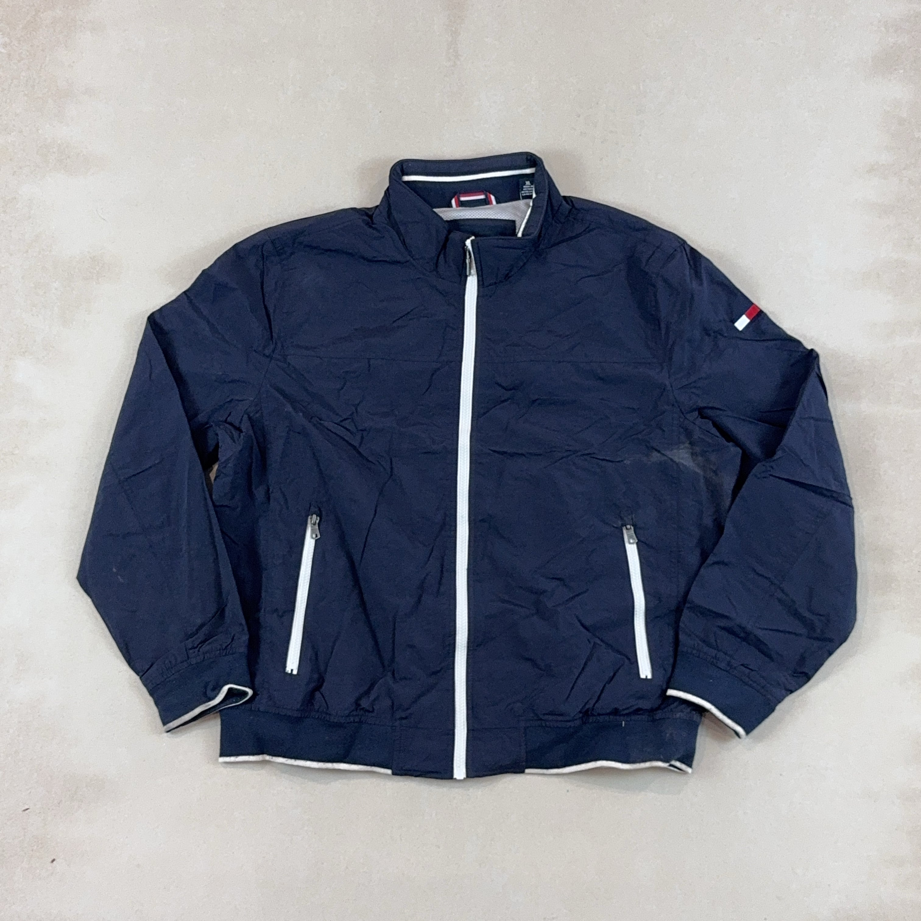 TOMMY HILFIGER NAVY JACKET - X LARGE