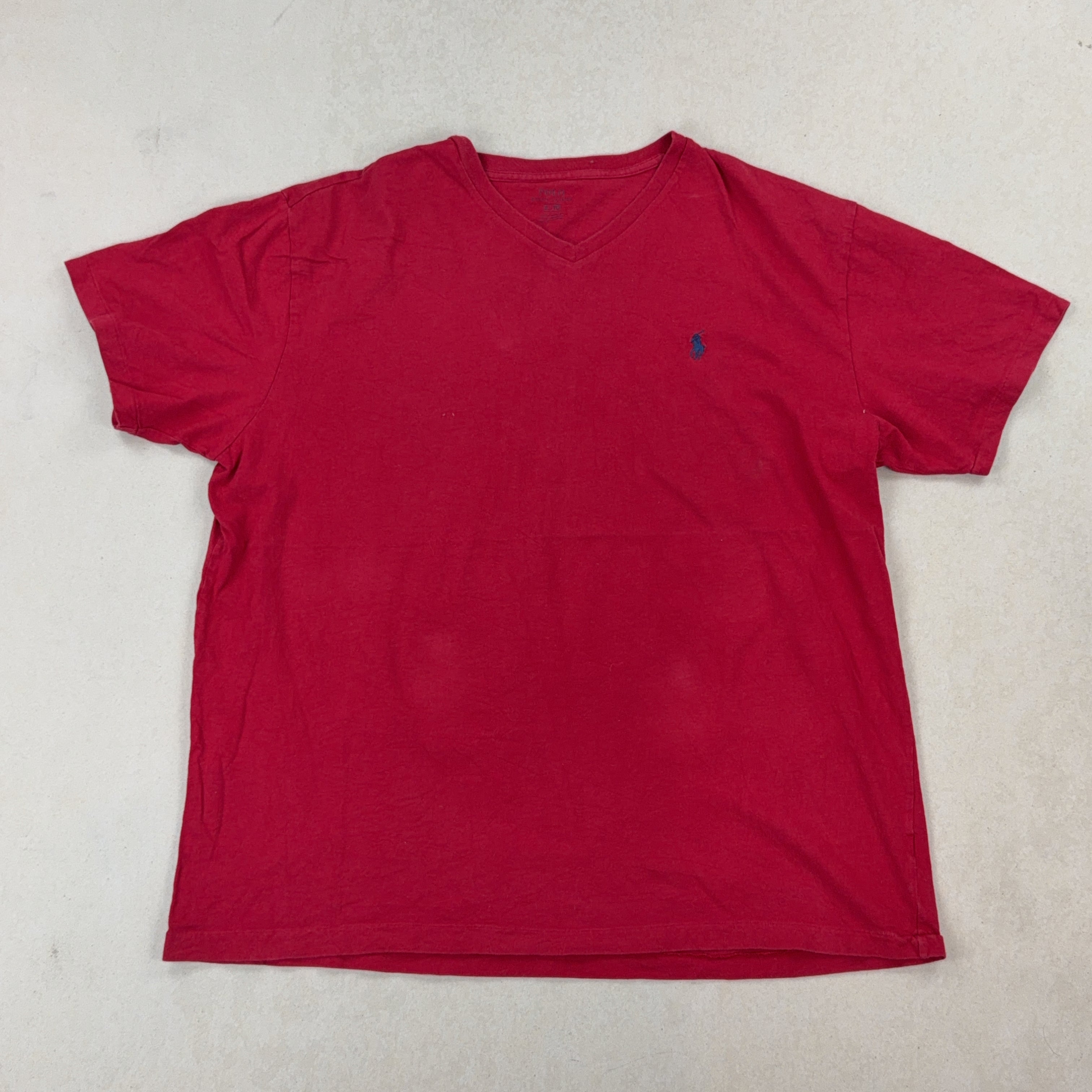 RALPH LAUREN RED TEE - X LARGE