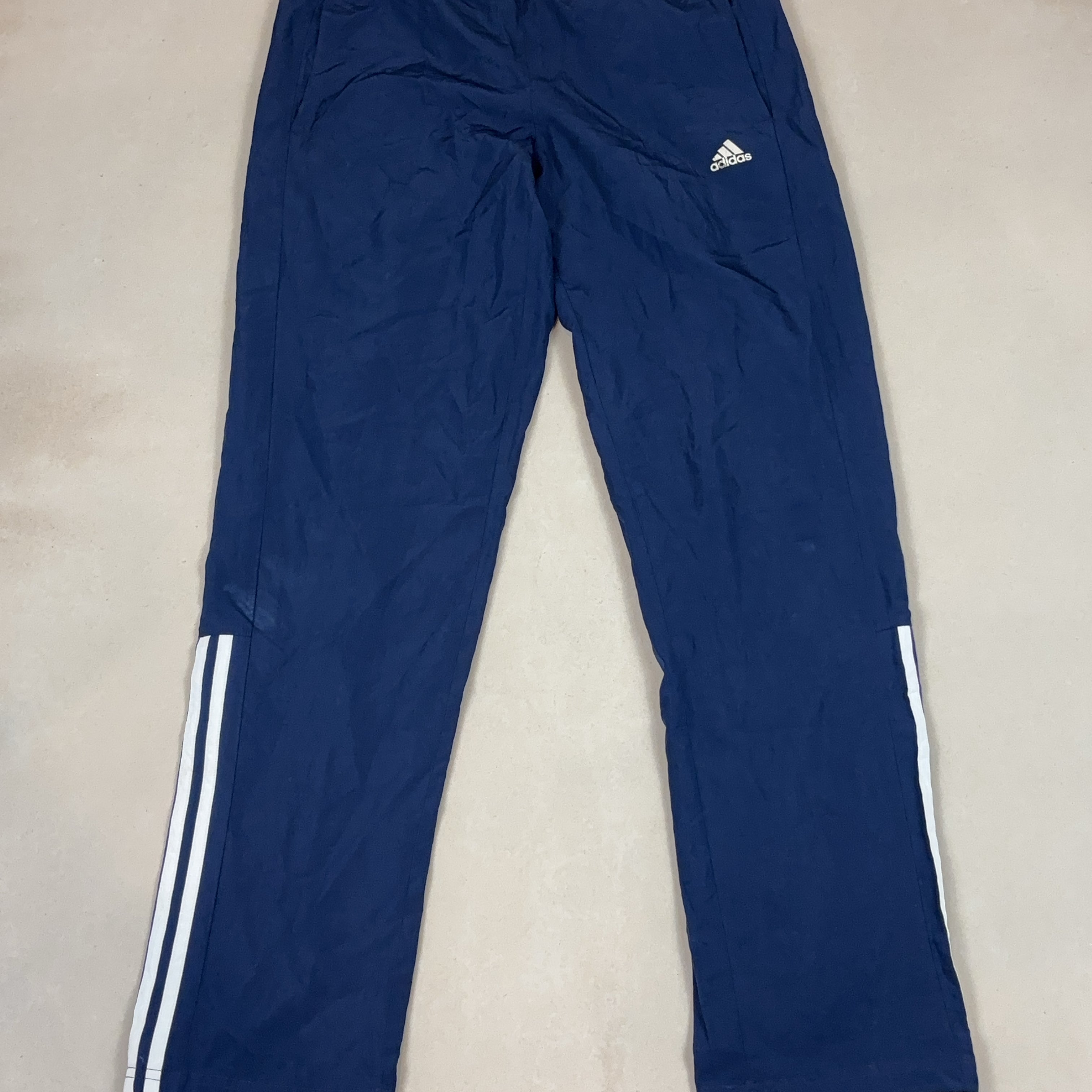 ADIDAS NAVY BLUE SPORT PANTS - LARGE