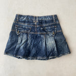 WASHED DENIM SKIRT - SMALL