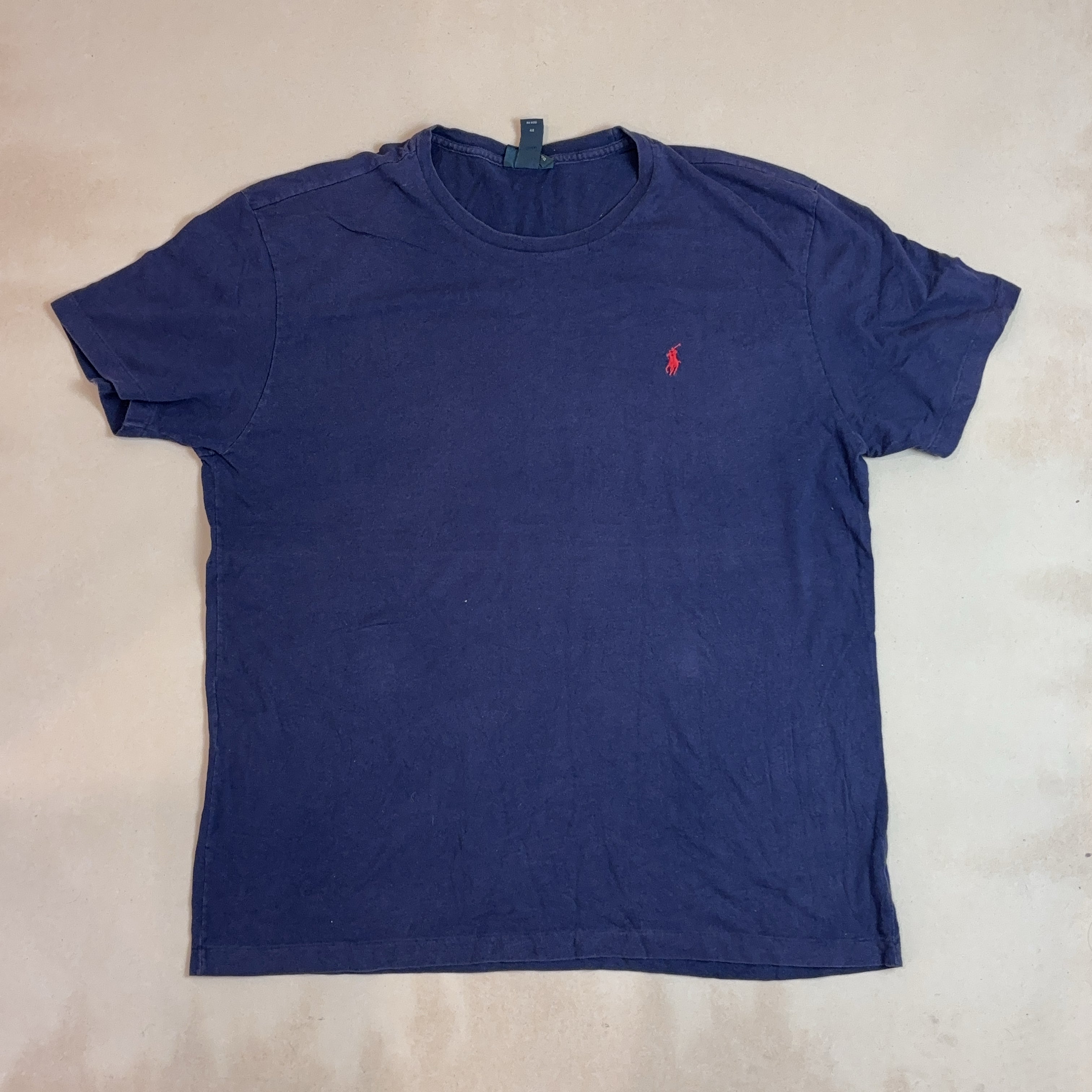 RALPH LAUREN DARK BLUE TEE - LARGE