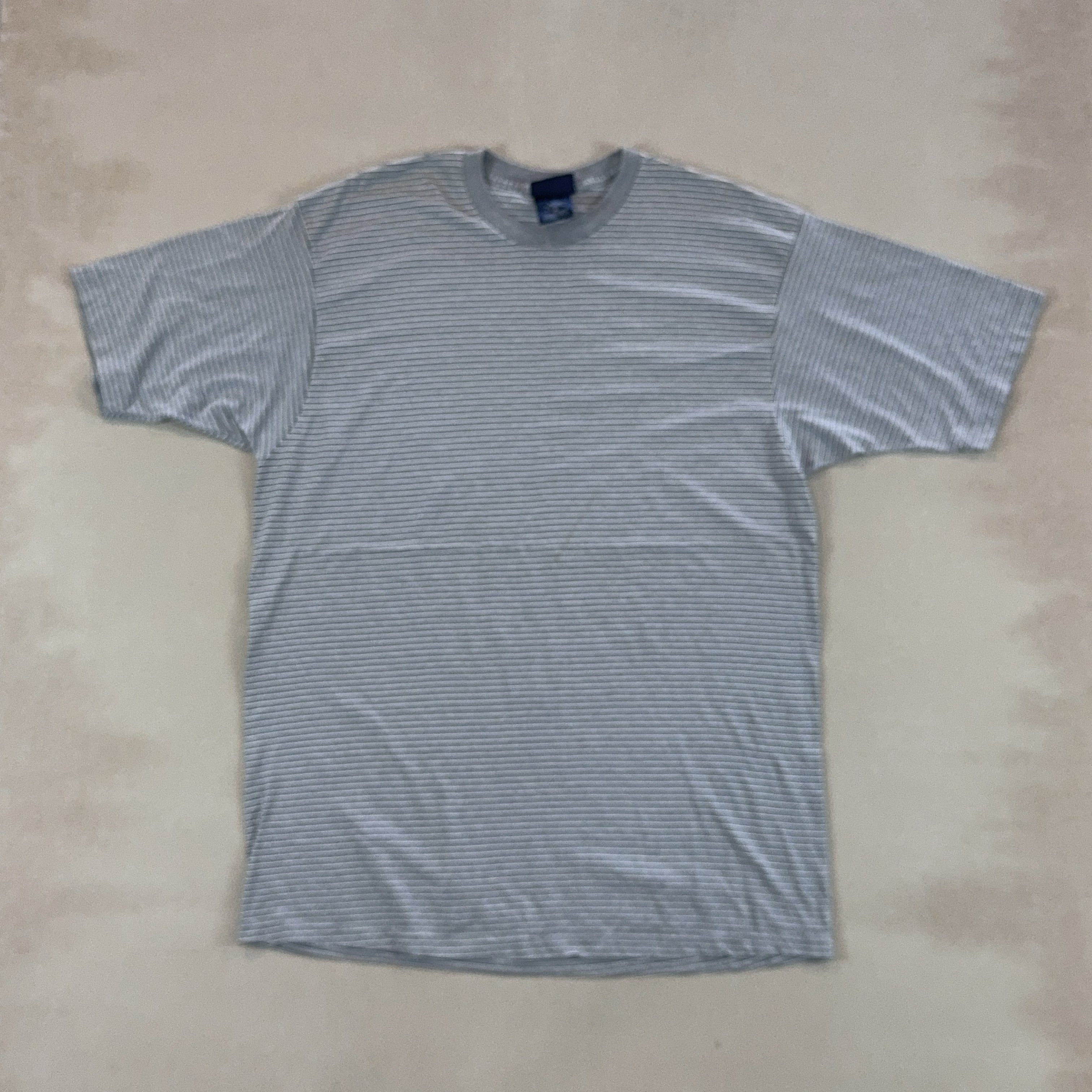 PURITAN GREY STRIPED TEE - X LARGE