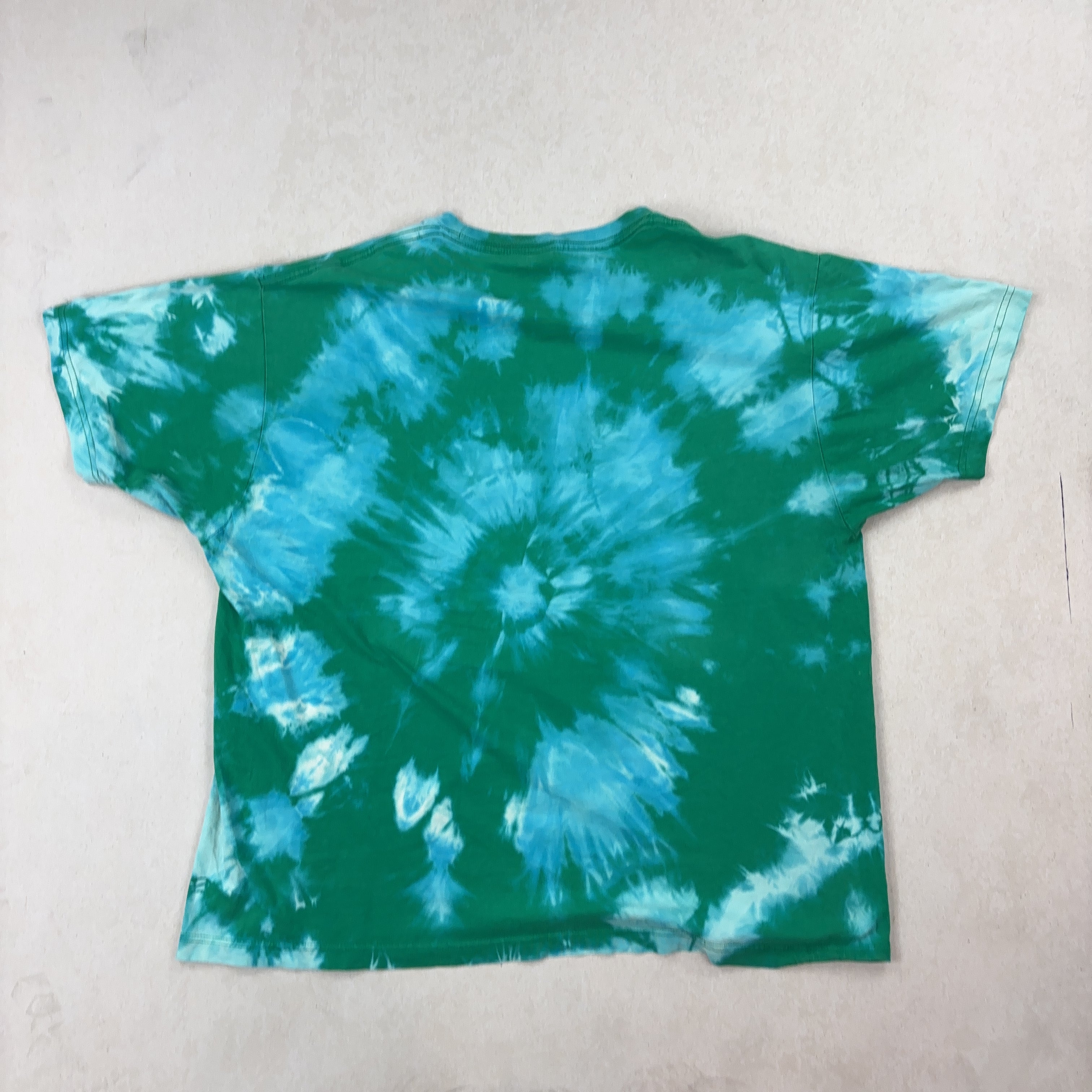 TIE-DYE GREEN TEE - LARGE