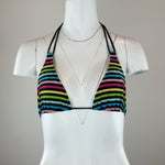 STRIPED BIKINI TOP - SMALL