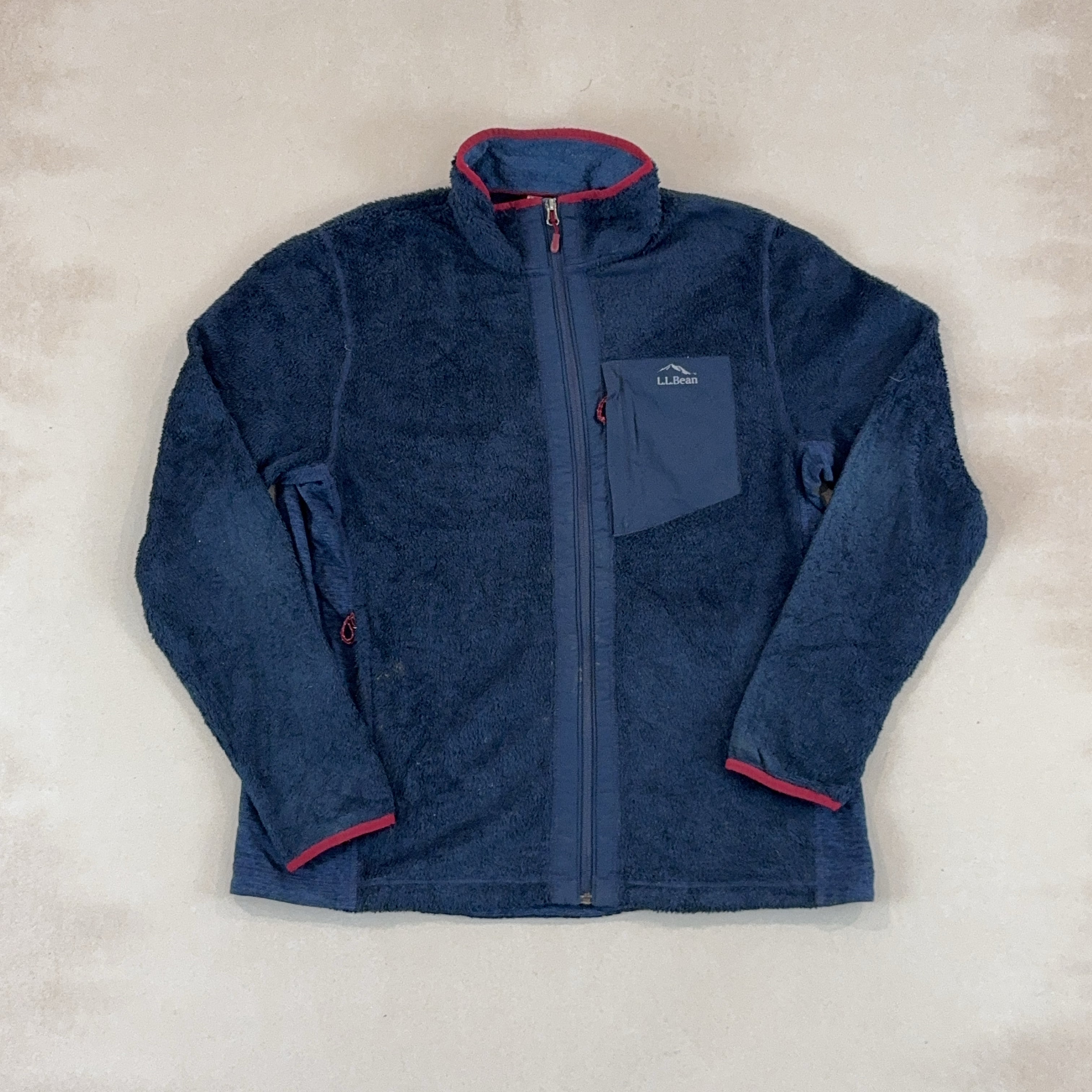 L.L.BEAN NAVY FLEECE - LARGE