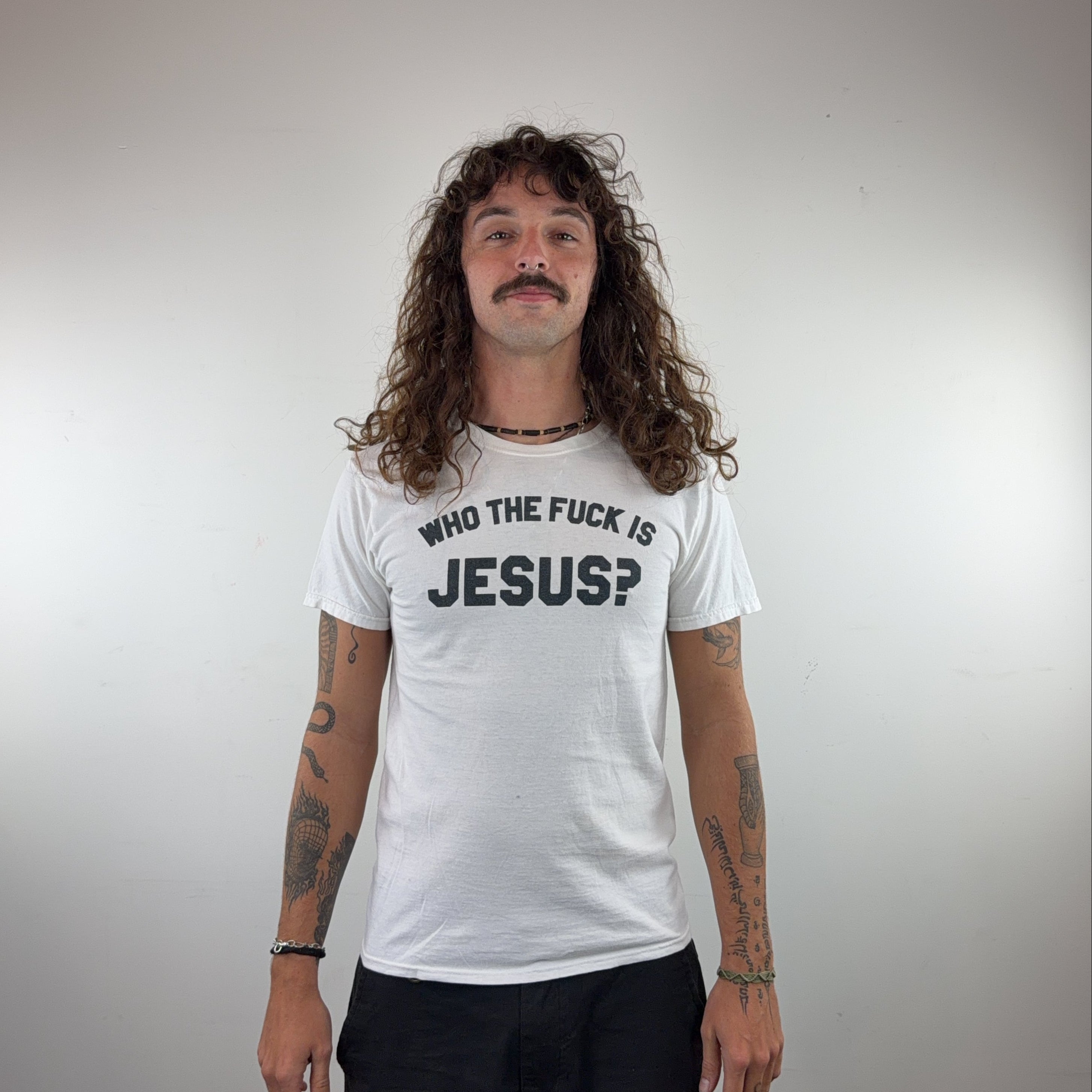 'WHO THE FUCK IS JESUS' TEE - SMALL