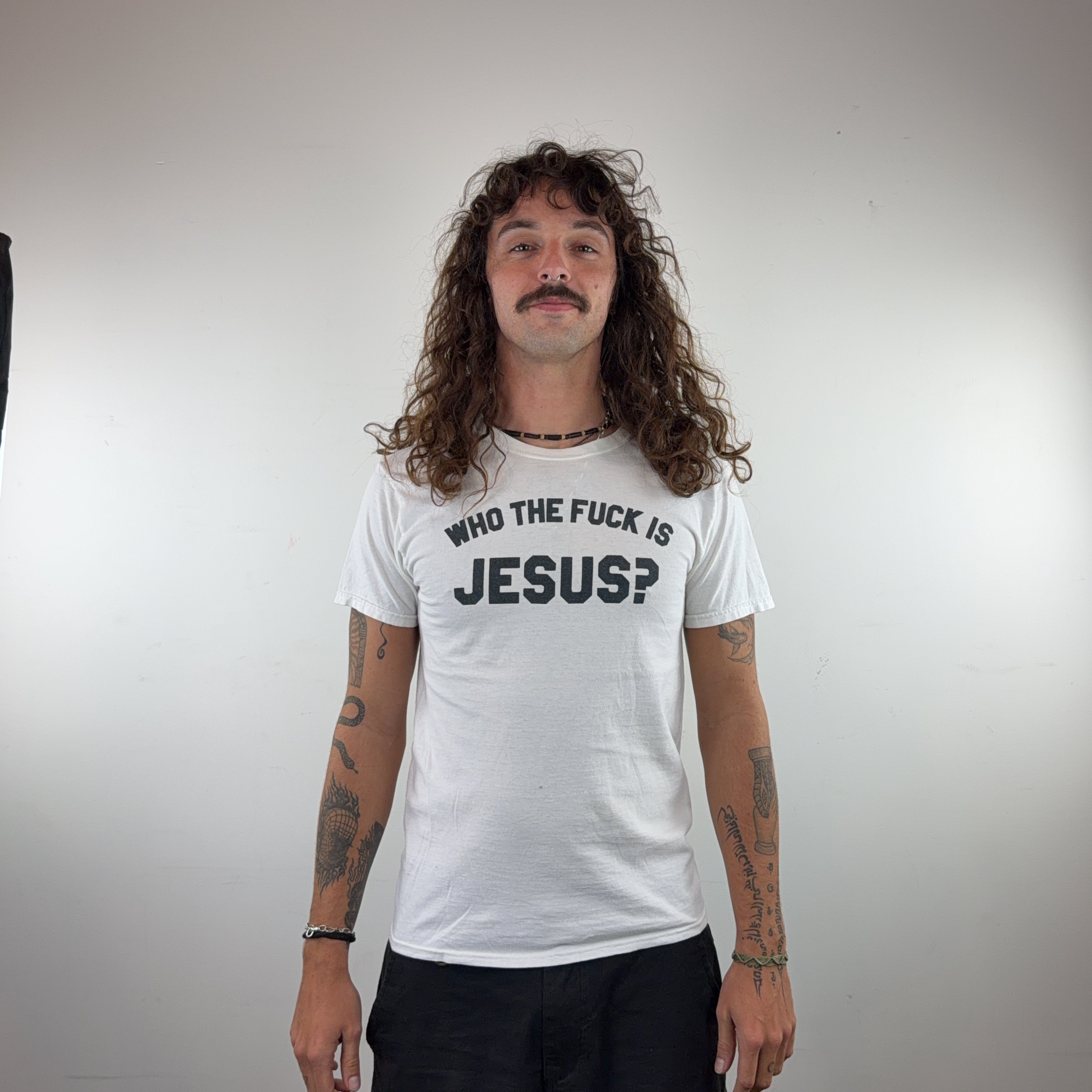'WHO THE FUCK IS JESUS' TEE - SMALL