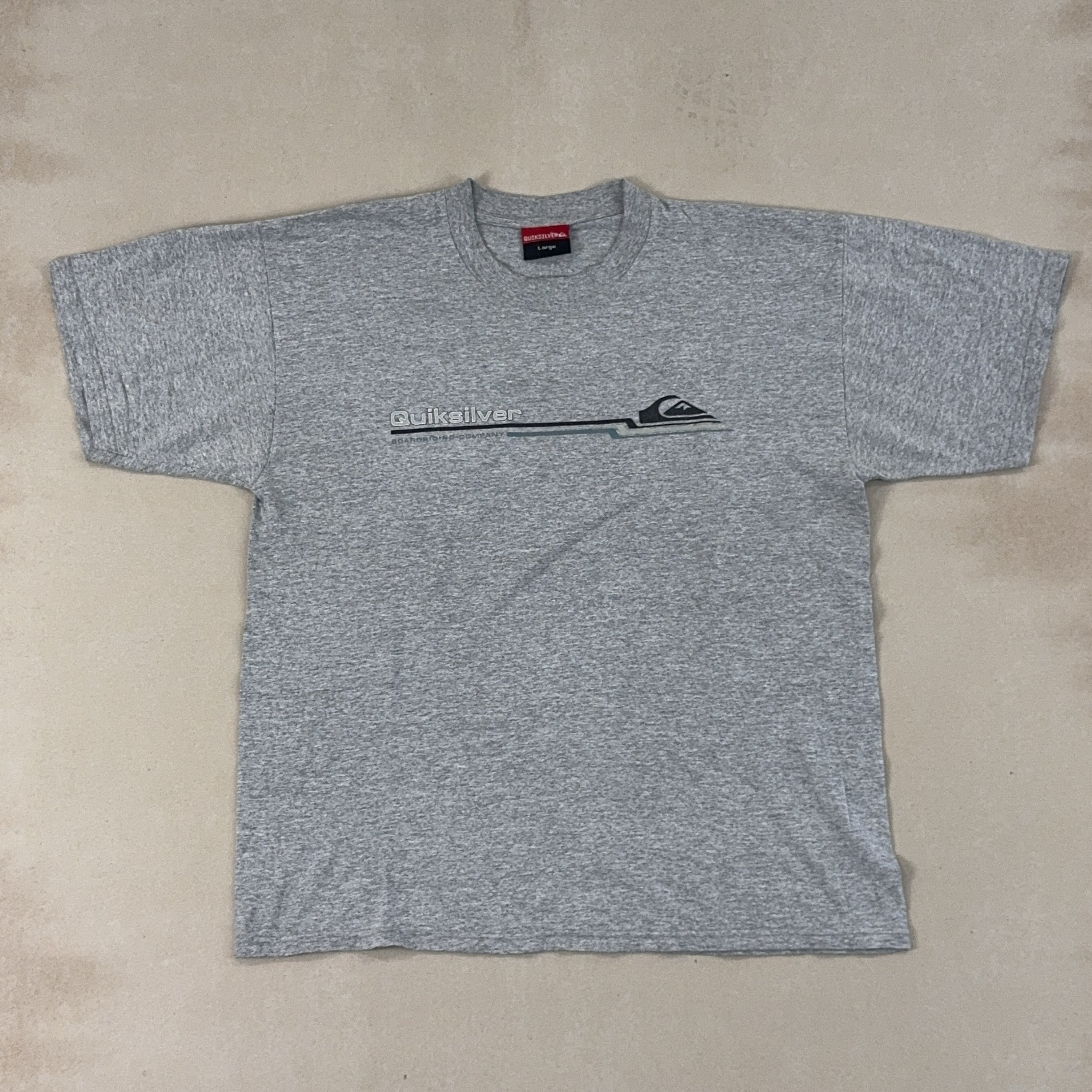 QUIKSILVER GREY TEE - LARGE