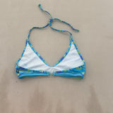 STRIPED HALTER BIKINI TOP - MEDIUM