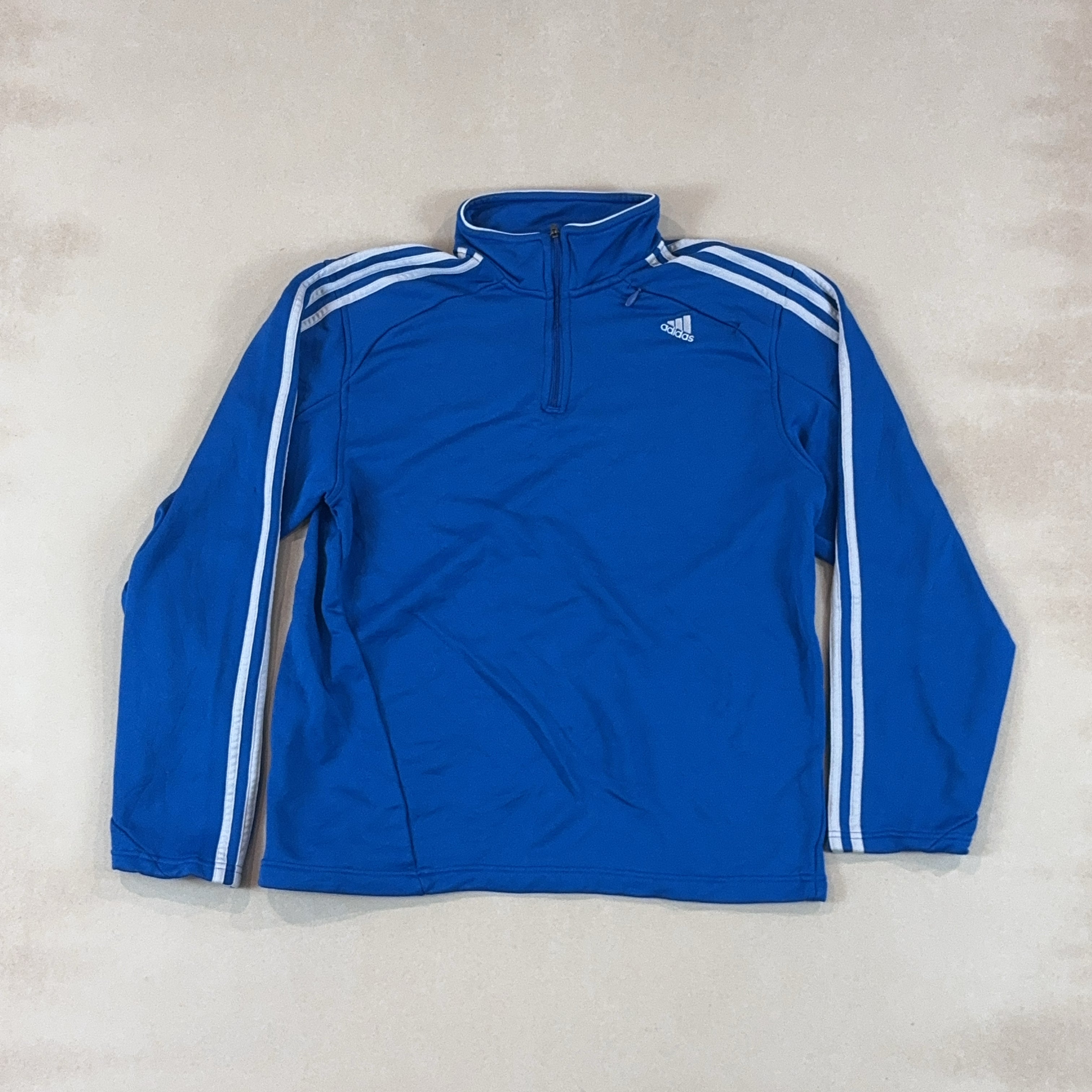 ADIDAS BLUE QUARTER ZIP - SMALL