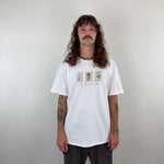 GRAPHIC FLOWER VINTAGE TEE - LARGE