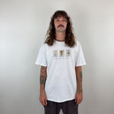 GRAPHIC FLOWER VINTAGE TEE - LARGE