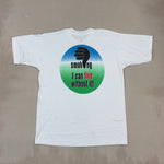 VINTAGE WHITE GRAPHIC TEE - LARGE