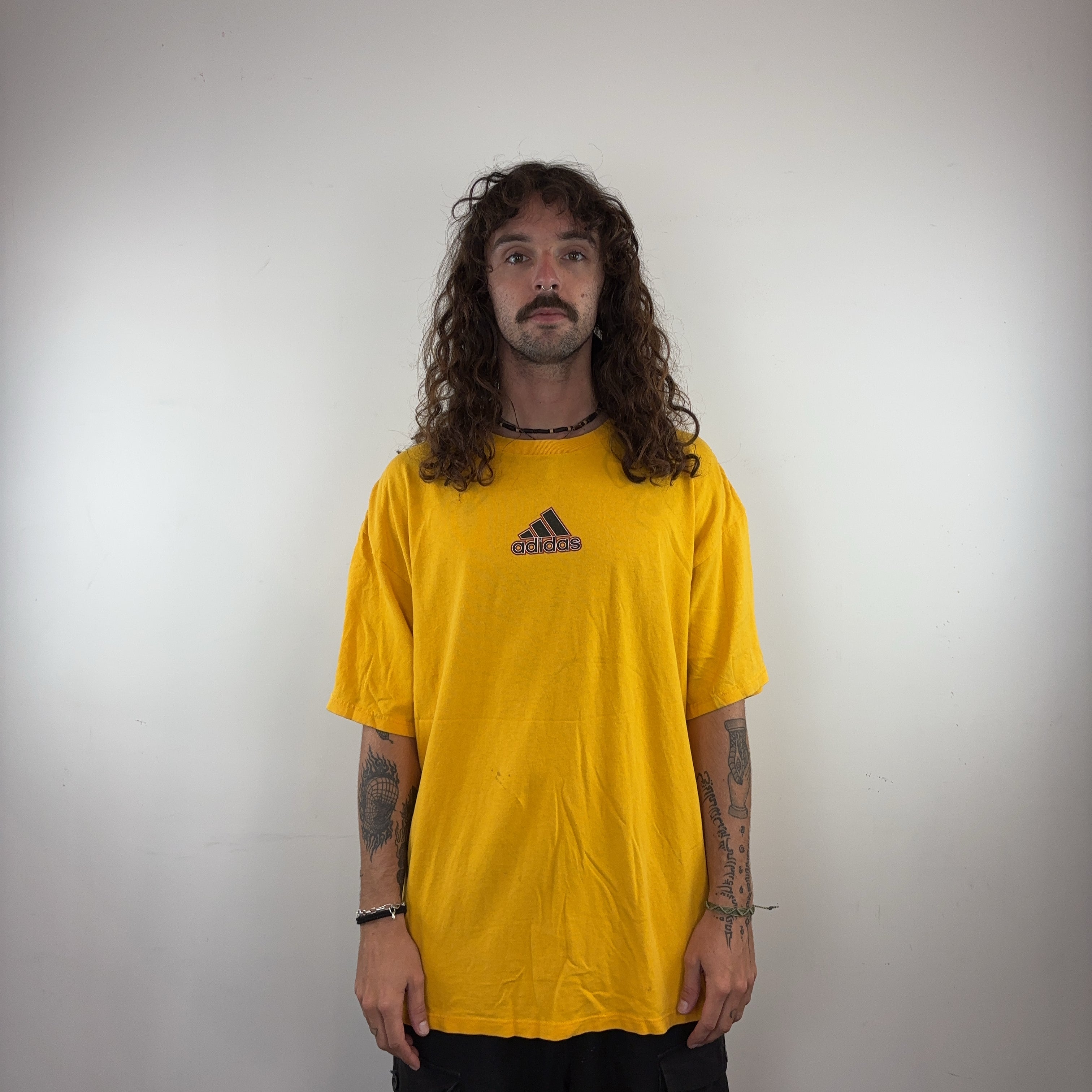 ADIDAS YELLOW TEE - X LARGE