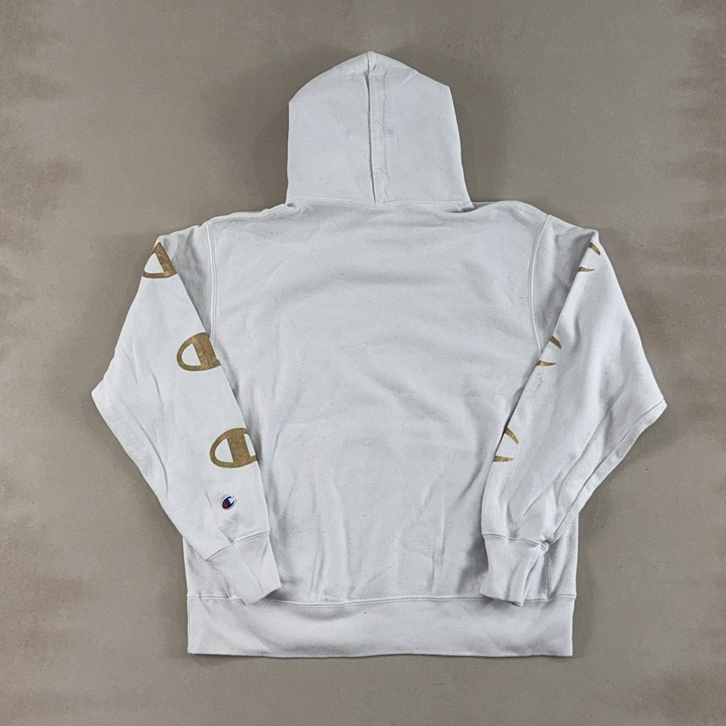 CHAMPION WHITE HOODIE - LARGE