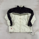 QUIKSILVER BROWN & BEIGE JACKET - SMALL