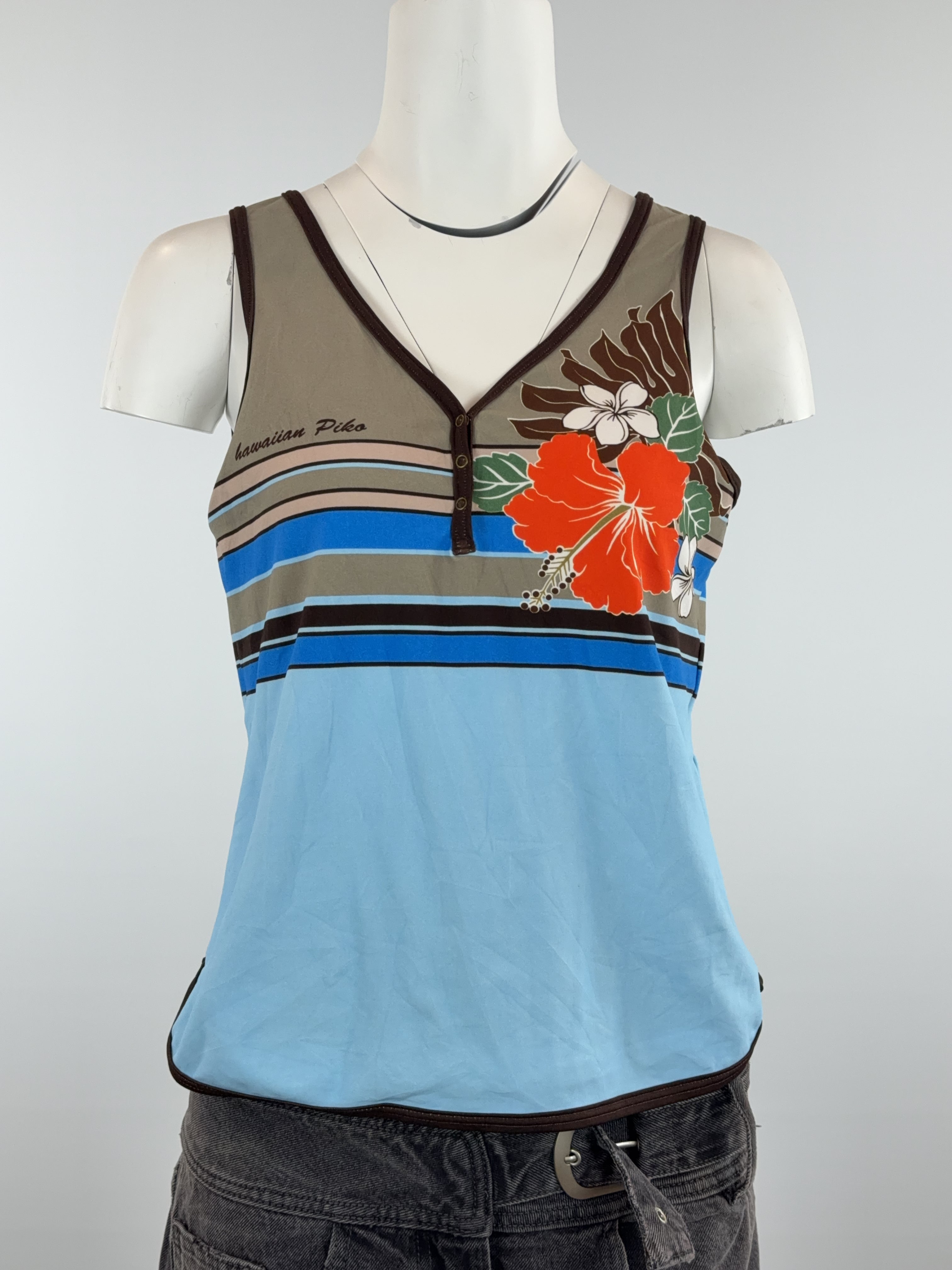 HAWAIIAN PIKO TANKINI - LARGE
