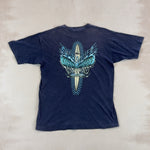 QUIKSILVER NAVY TEE - LARGE
