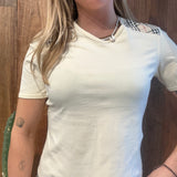 BURBERRY CREAM BABY TEE