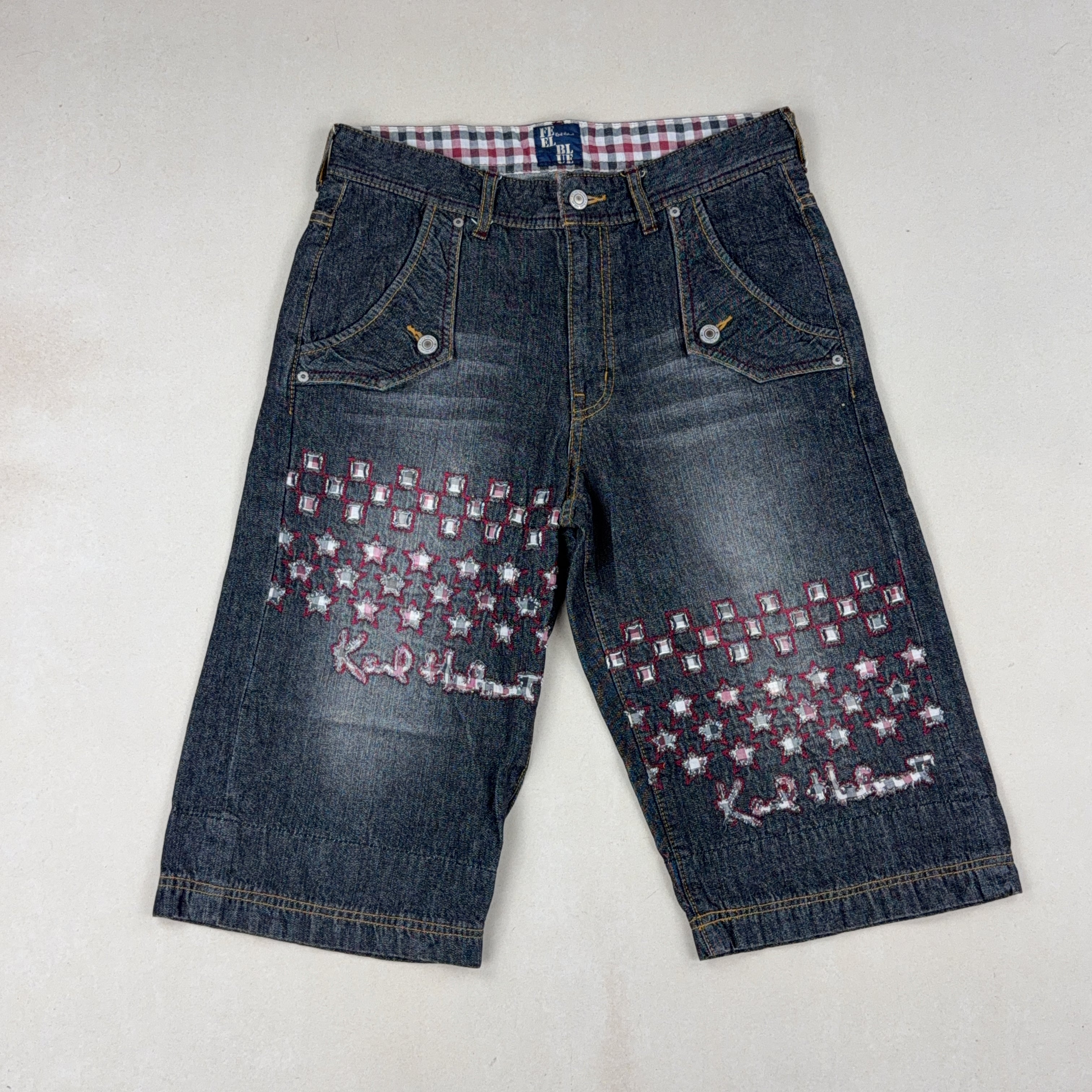 VINTAGE DENIM JORTS - MEDIUM