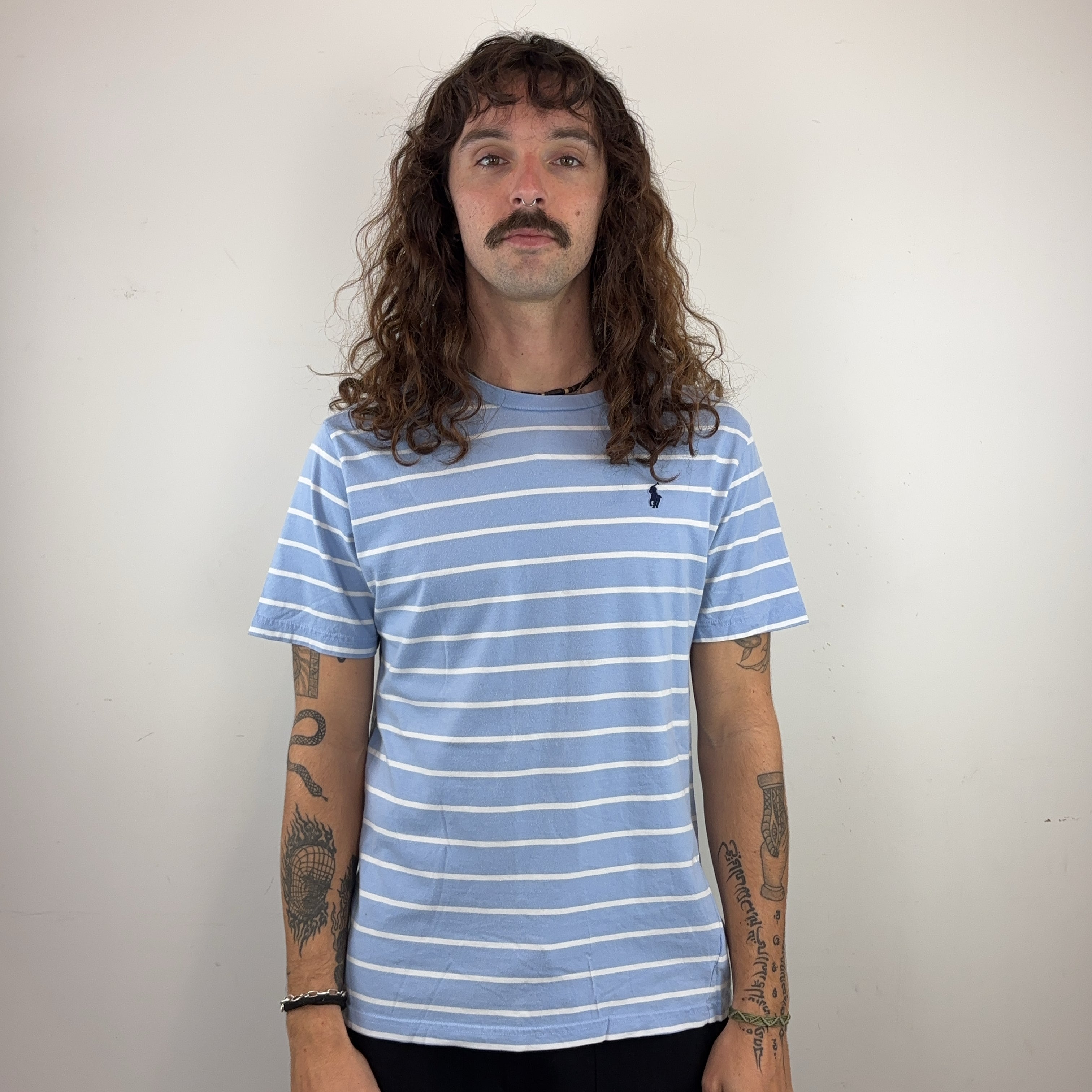 RALPH LAUREN STRIPED TEE - SMALL