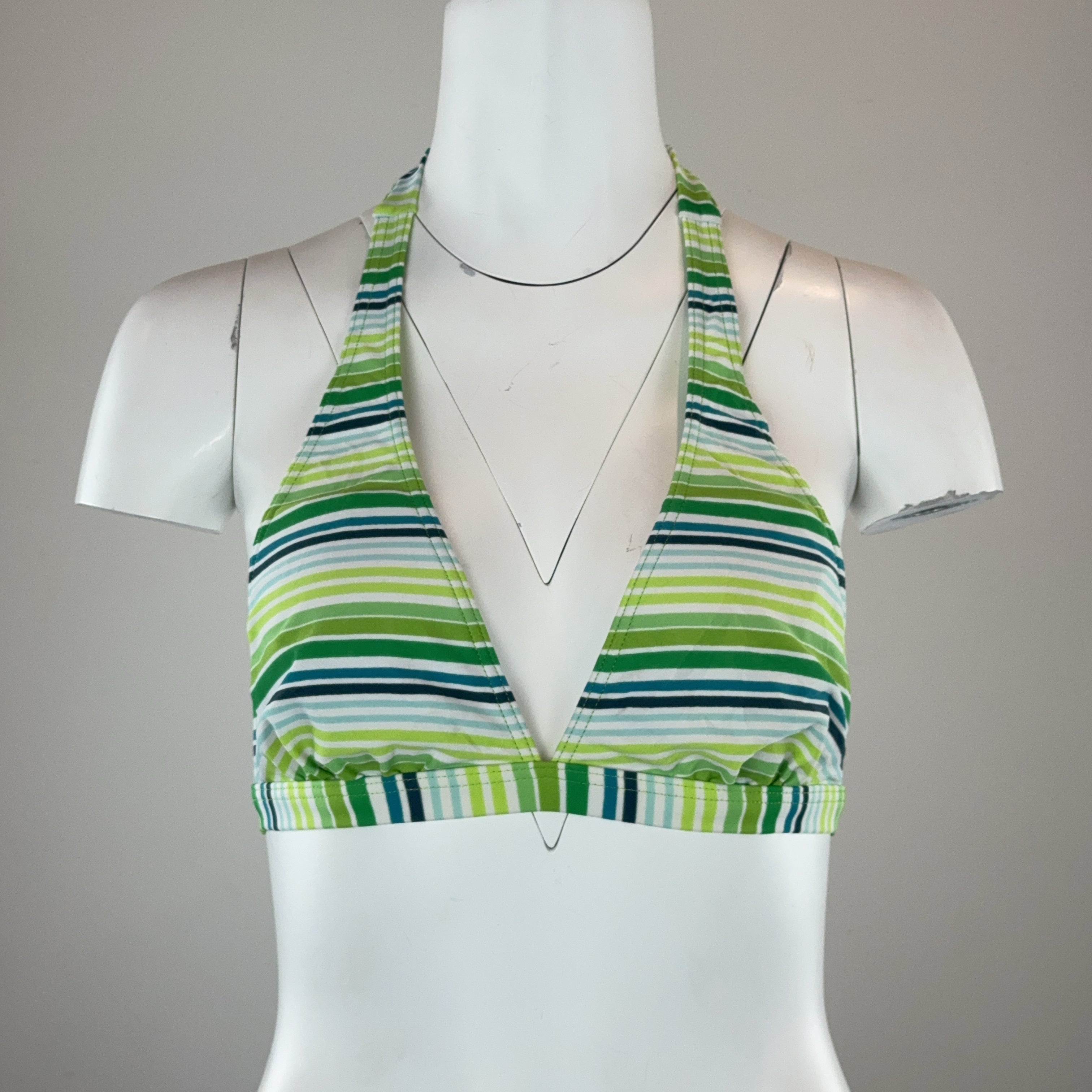 STRIPED BIKINI TOP - X SMALL