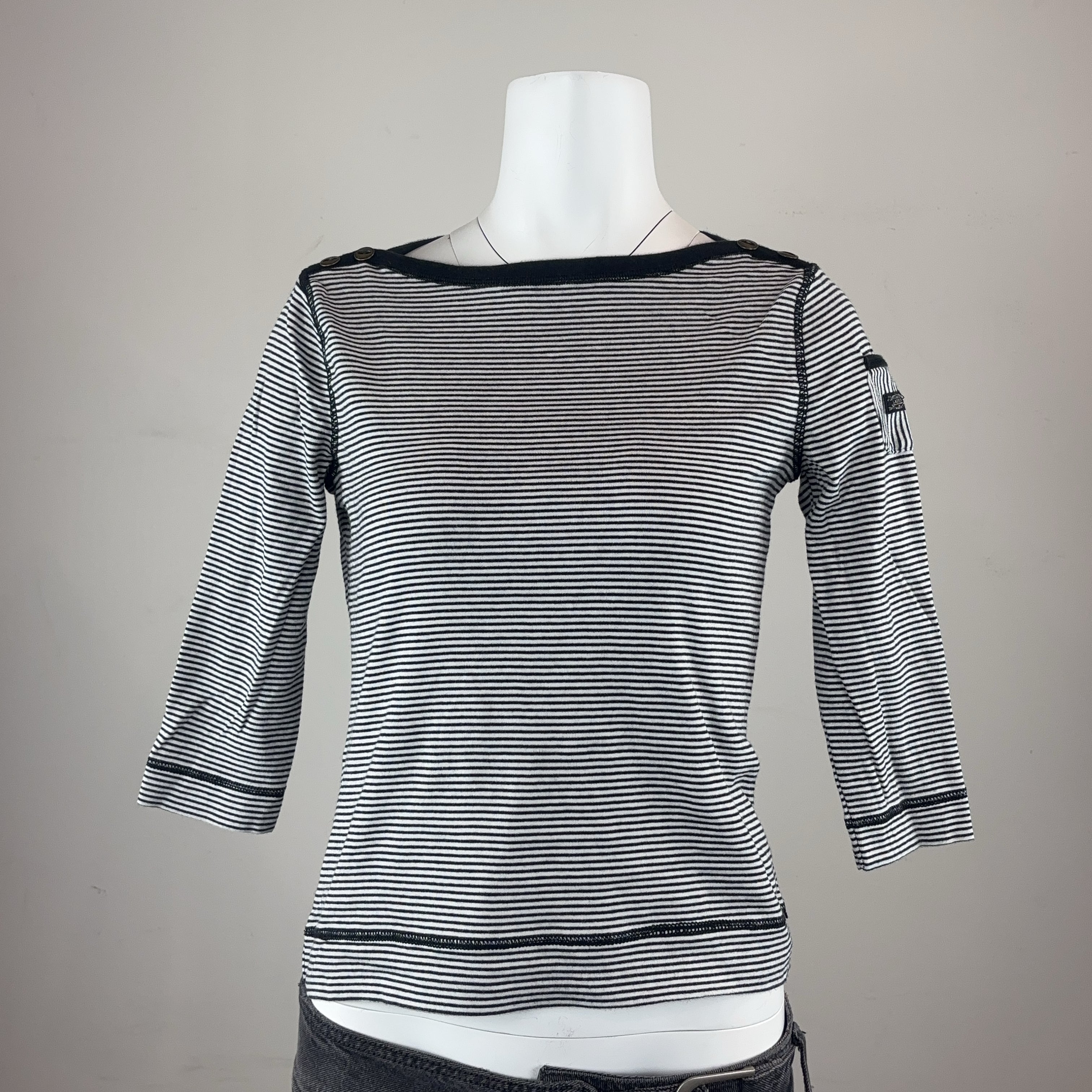 RALPH LAUREN 3/4 TOP - MEDIUM