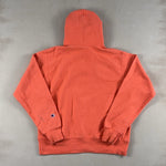 CHAMPION FLUORESCENT CORAL PINK HOODIE - LARGE