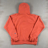 CHAMPION FLUORESCENT CORAL PINK HOODIE - LARGE