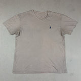 RALPH LAUREN BEIGE TEE - MEDIUM