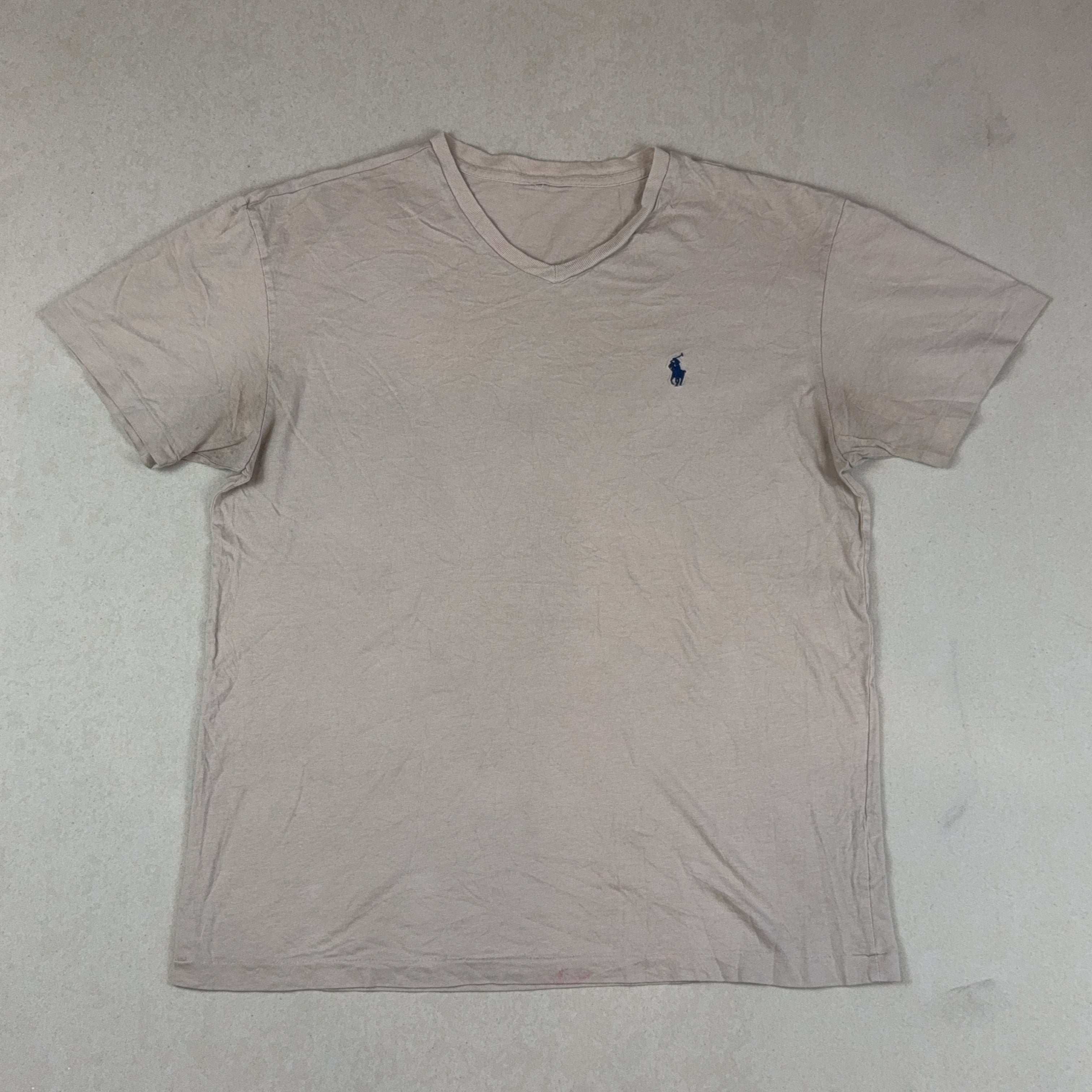 RALPH LAUREN BEIGE TEE - MEDIUM