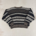 BROWN PATTERN KNIT - LARGE