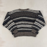 BROWN PATTERN KNIT - LARGE