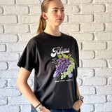 Throwback Tee - Grape Organics - Washed Black