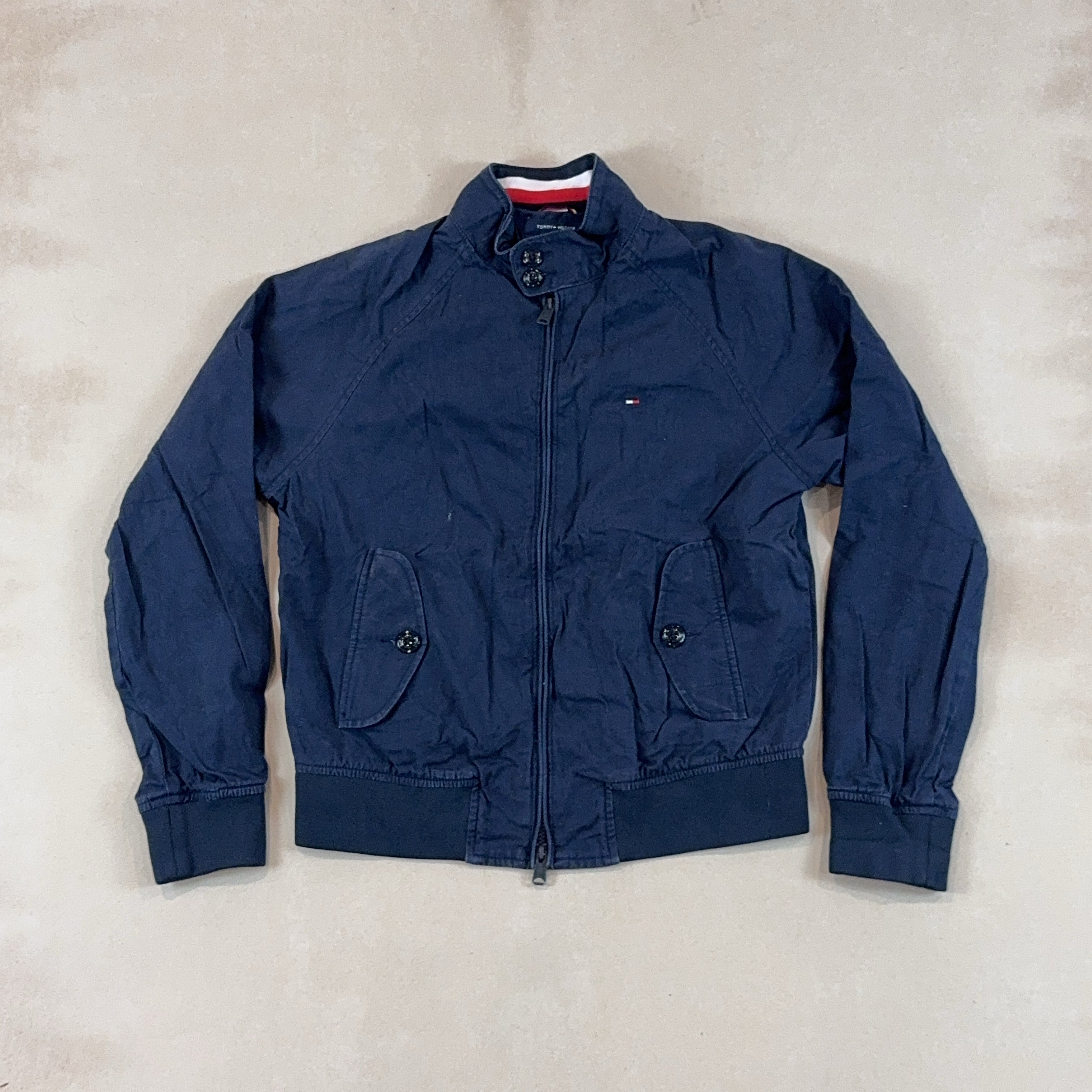 HILFIGER NAVY JACKET - SMALL