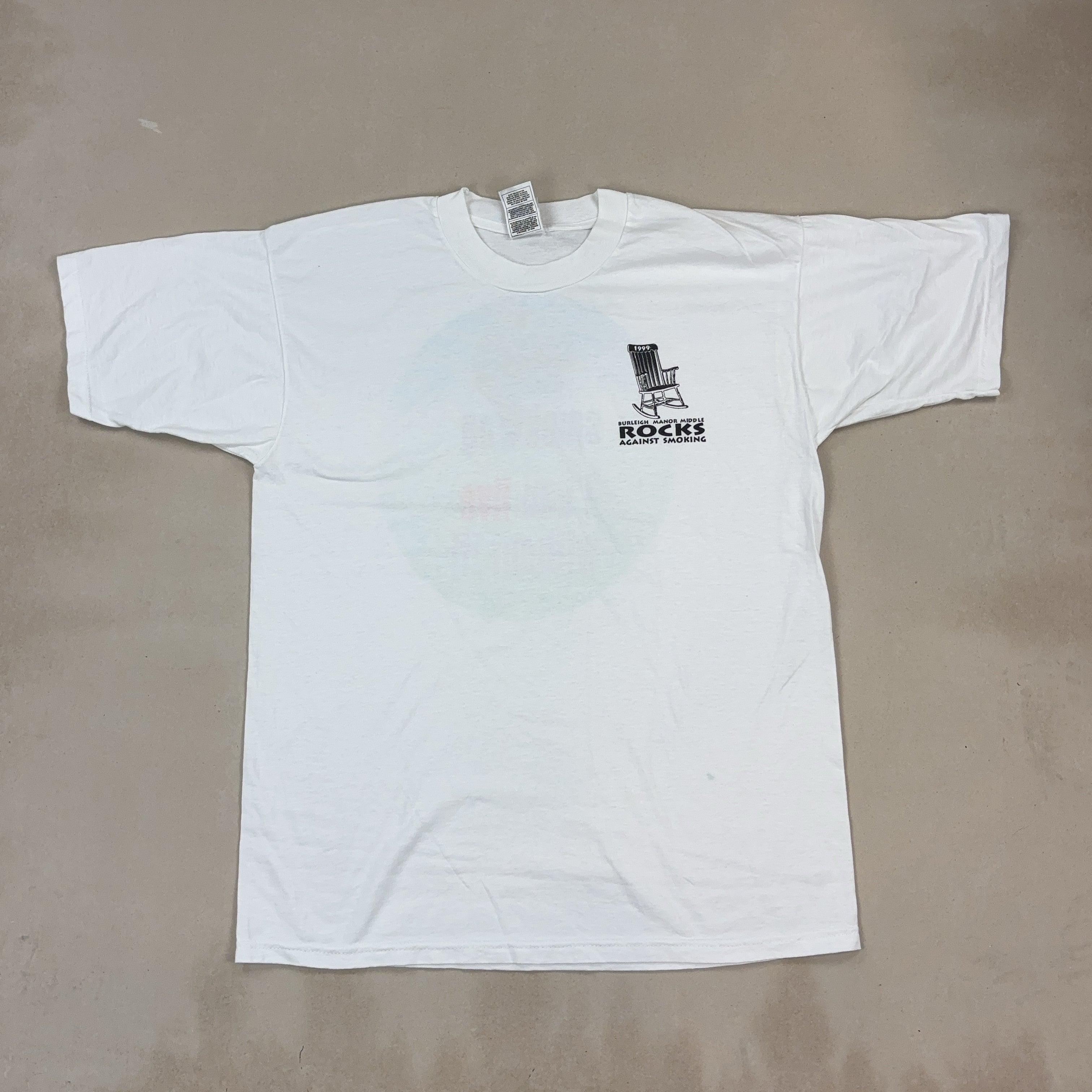 VINTAGE WHITE GRAPHIC TEE - LARGE