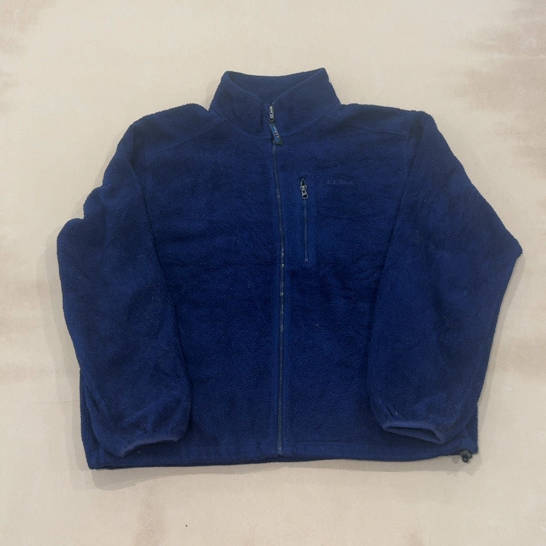 L.L.BEAN BLUE FLEECE - LARGE