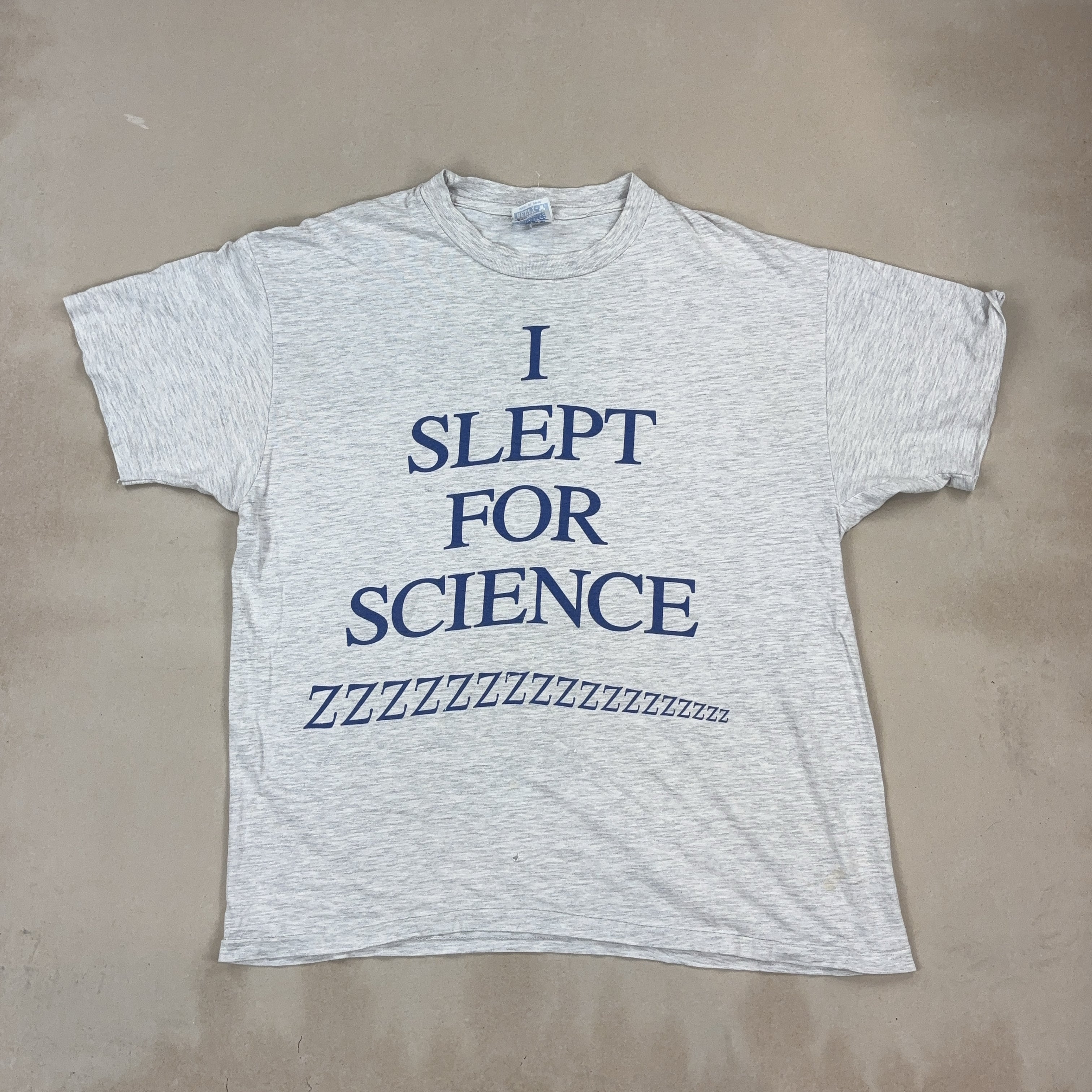 'I SLEPT FOR SCIENCE' VINTAGE TEE - X LARGE