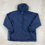 NIKE NAVY HOOD JACKET - X LARGE