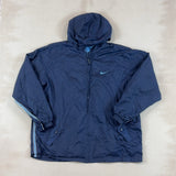 NIKE NAVY HOOD JACKET - X LARGE