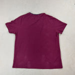 RALPH LAUREN BURGUNDY TEE - LARGE